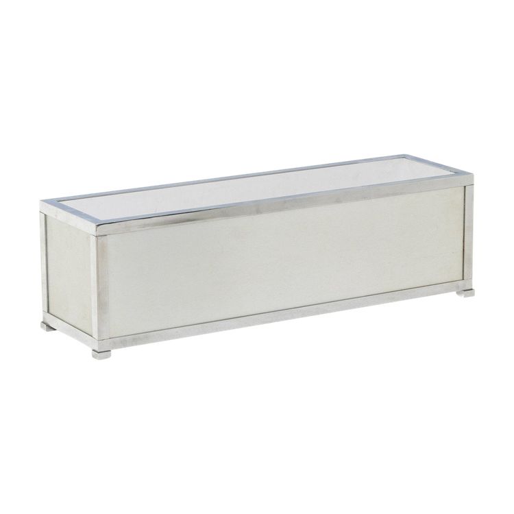 Maison Jansen. Planter in brushed aluminum and metal. Circa 1970. LS6167609U