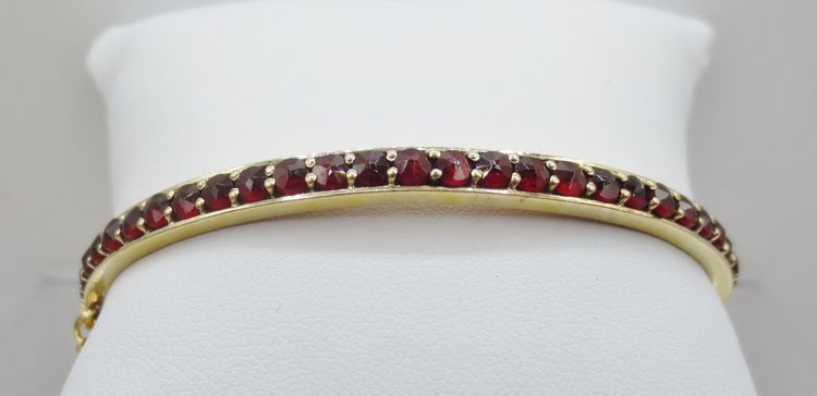 Bangle, vermeil and garnet bracelet.   