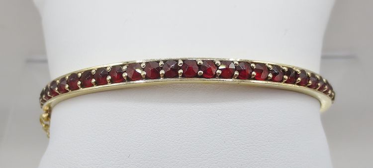 Bangle, vermeil and garnet bracelet.   