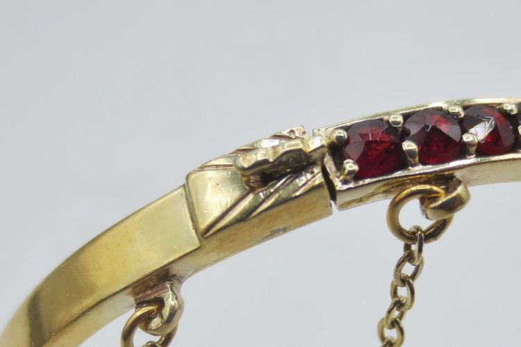 Bangle, vermeil and garnet bracelet.   