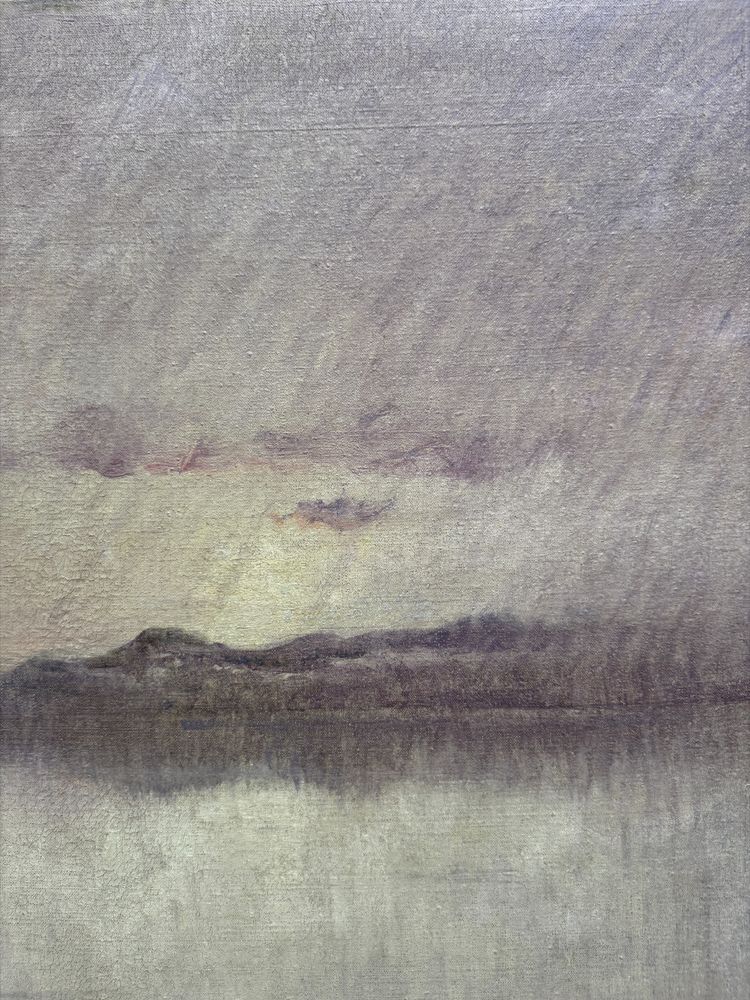 Suzanne Adam-laurens Dite Nanny (1861-1915) Marine, Coucher De Soleil, Effets De Rose Et Mauve