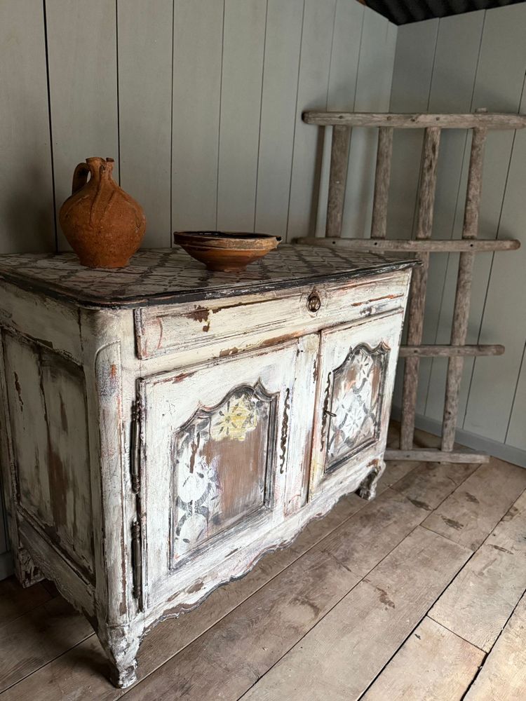 18th century Louis XV kitchen sideboard with decorative patina