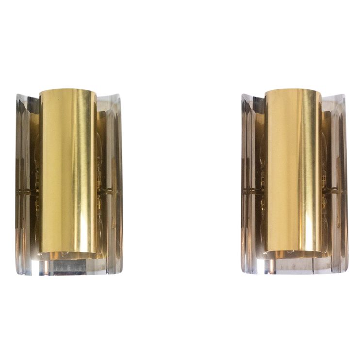 Maison Jansen. Pair of geometrical sconces. Circa 1970. LS6171798A