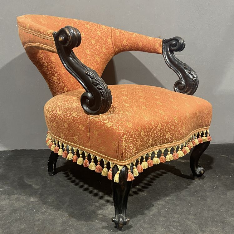 Antique 19th century bedroom armchair