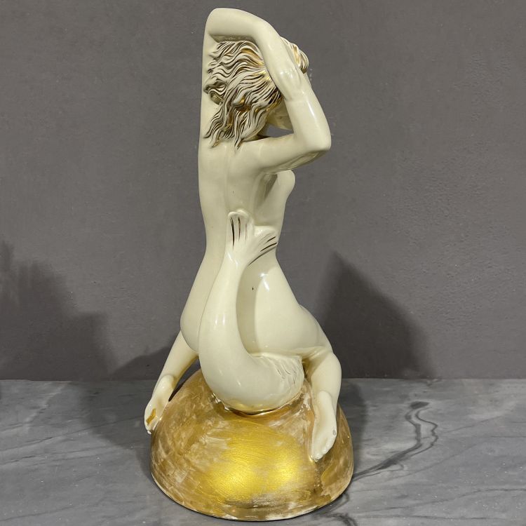 Nereid with Dolphin Castelli ceramics 1930s