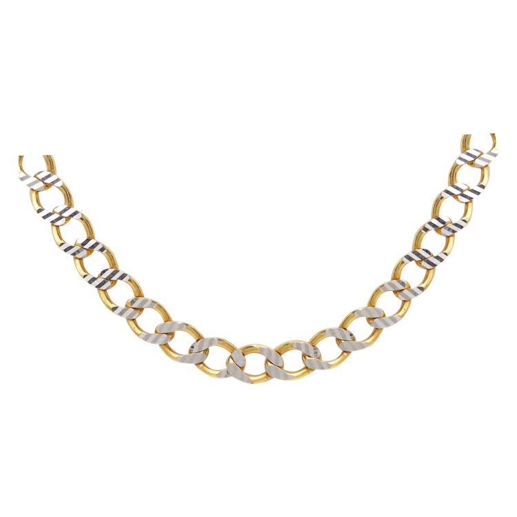 Fancy mesh necklace in yellow gold