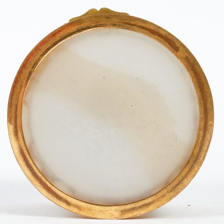 A late 19th century alabaster and gilt bronze jewelry box