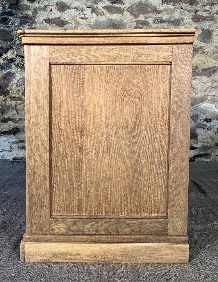 Antique oak cabinet with sliding door