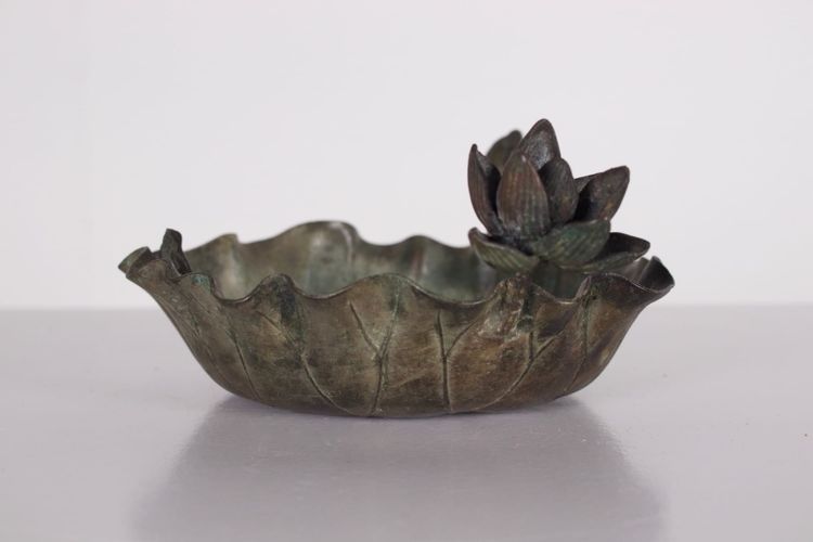 Pair of Lotus Ikebana bowls