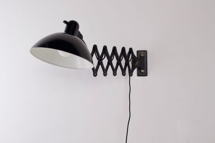 Kaiser Idell-style "scissors" workshop lamp