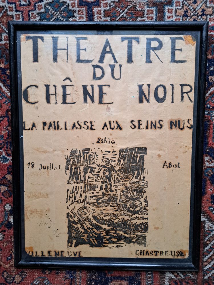 Poster Théatre Du Chêne Noir , La Paillasse Aux Seins Nus , Paper , 1968.