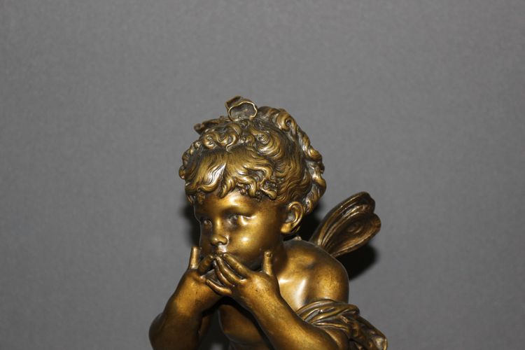 Bronze by Auguste Moreau after La Fée Sifflante About 1880