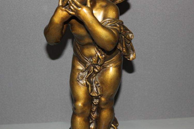 Bronze by Auguste Moreau after La Fée Sifflante About 1880