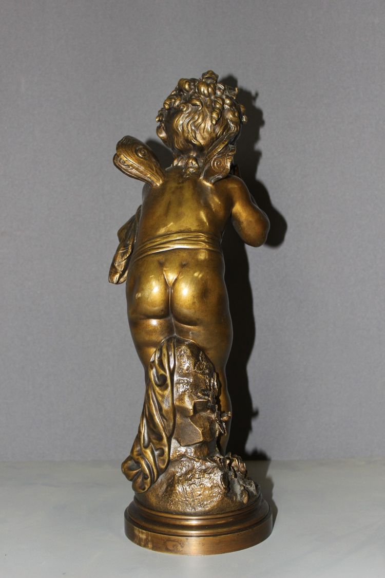 Bronze by Auguste Moreau after La Fée Sifflante About 1880