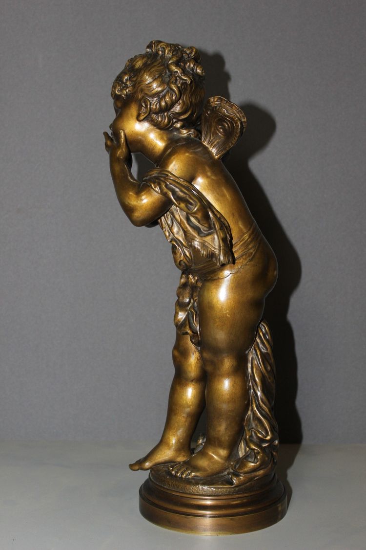 Bronze by Auguste Moreau after La Fée Sifflante About 1880