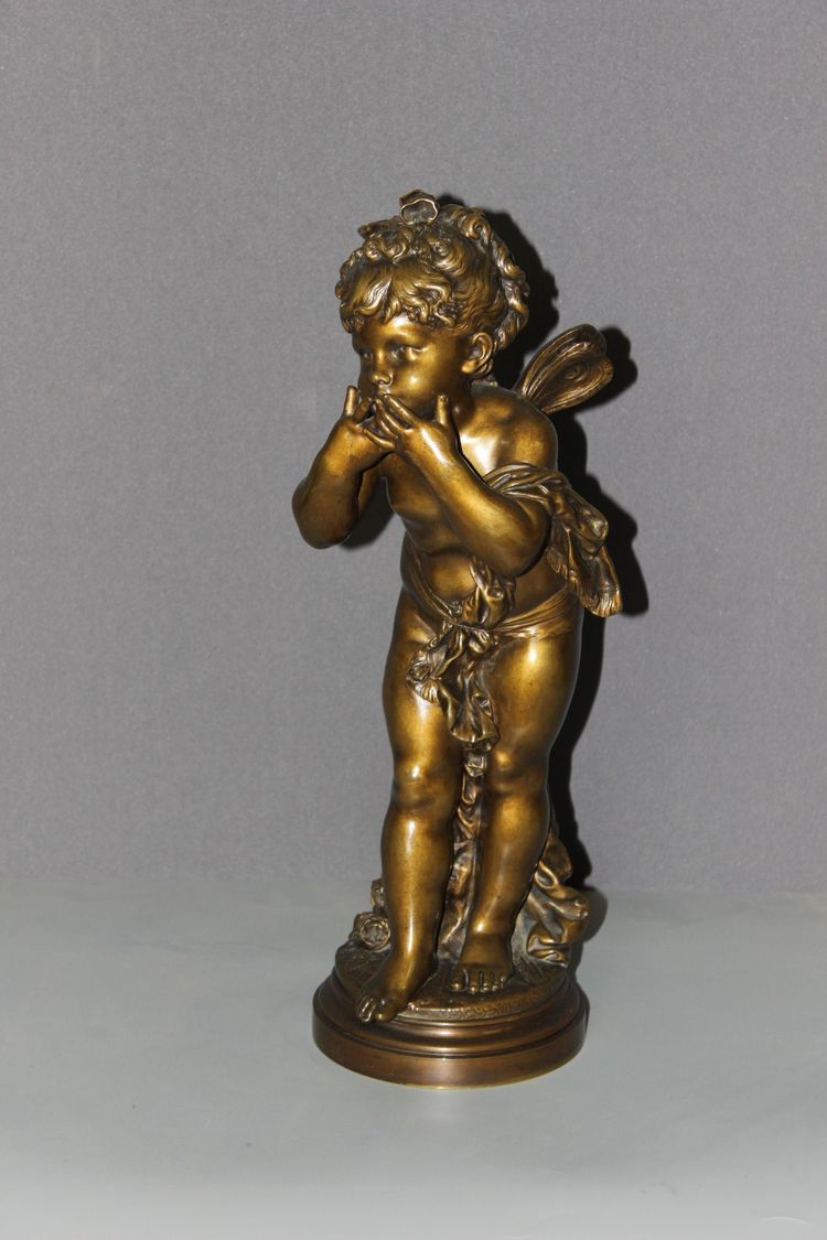 Bronze by Auguste Moreau after La Fée Sifflante About 1880