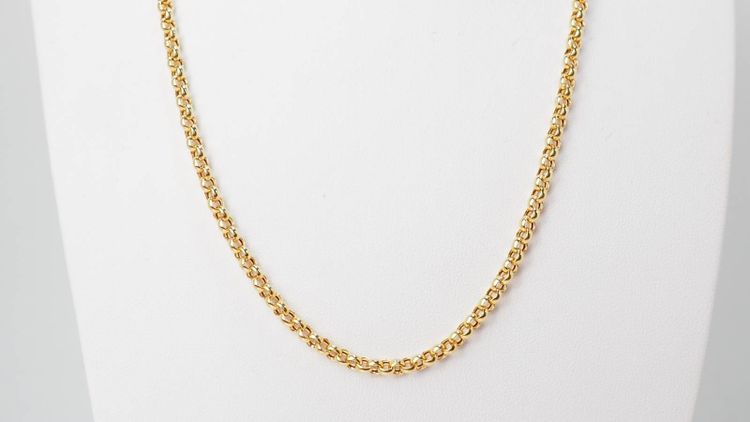 Jaseron mesh necklace in yellow gold