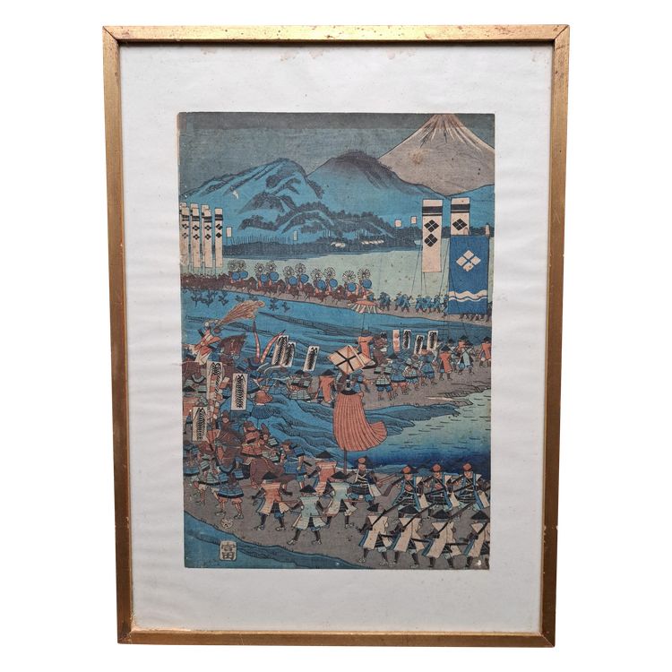 Japan , Print , War Scene , Paper , XIX°.