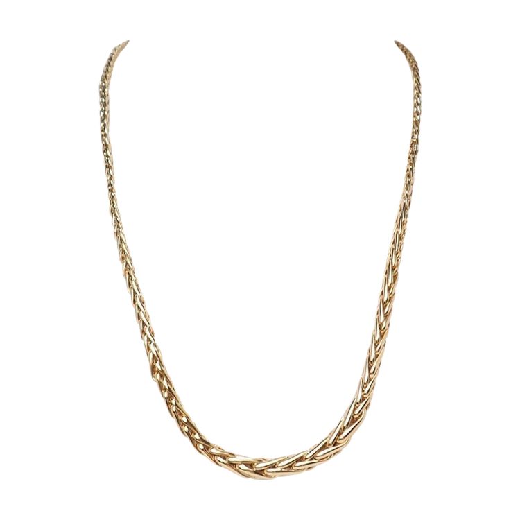 Palm link necklace in yellow gold