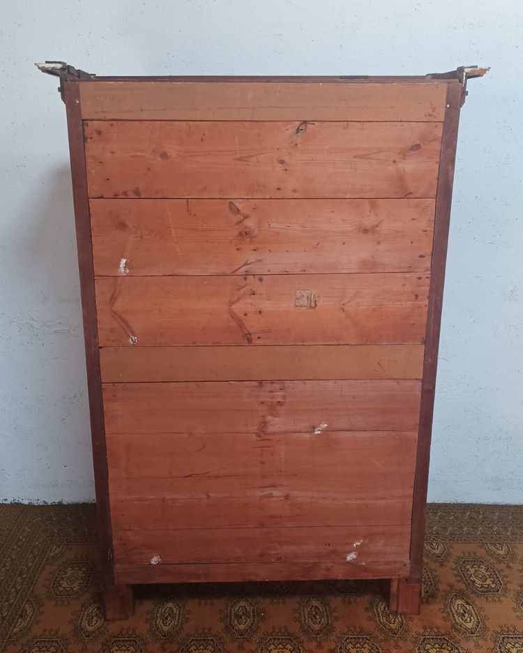 Empire style walnut bookcase