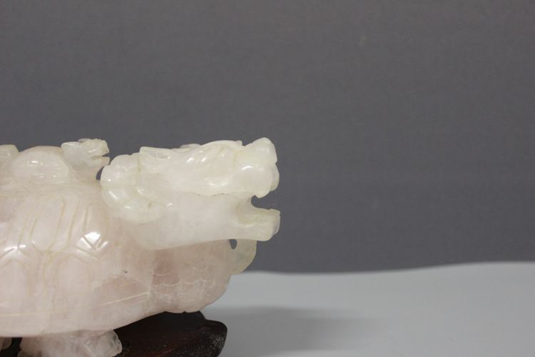 Tortue En Quartz Rose , Chine XX