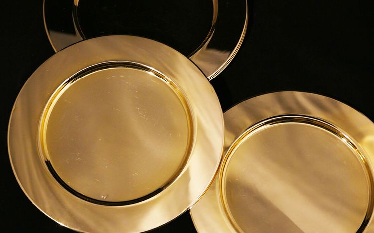 6 Plates, Under Plates Gold, Mint Condition, Callard-bayard