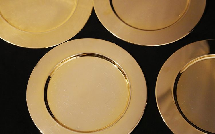 6 Plates, Under Plates Gold, Mint Condition, Callard-bayard