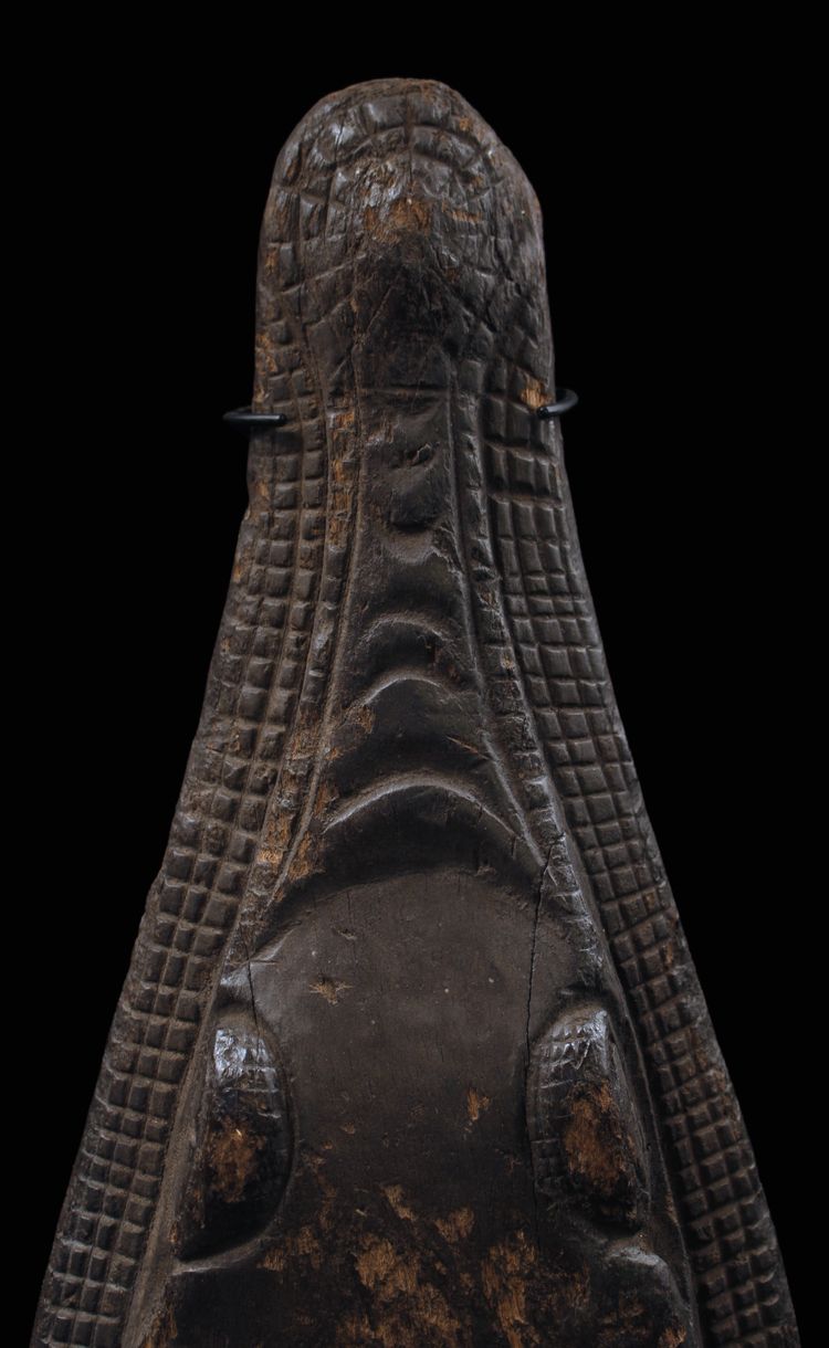 Bug eines Einbaum, ozeanische Kunst, Stammeskunst, Sepik-Skulptur, Papua-Neuguinea, Ozeanien