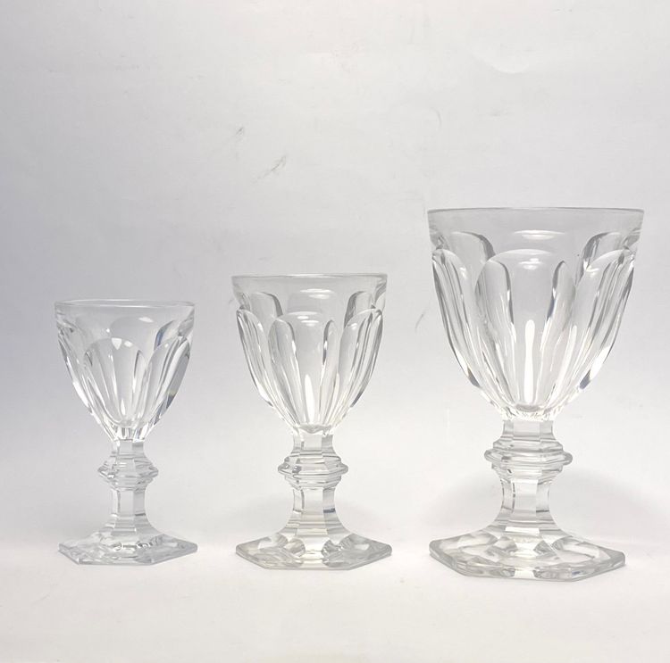 Set of 72 Baccarat Crystal Glasses, Harcourt Model