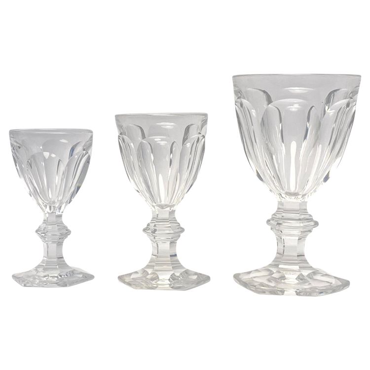 Set of 72 Baccarat Crystal Glasses, Harcourt Model