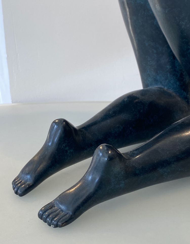 Jean LANIAU (1931) Female nude Bronze with blue patina Proof 2/8