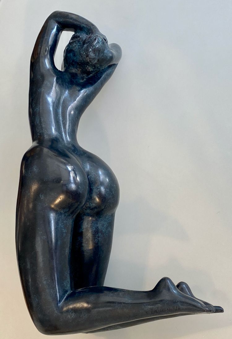 Jean LANIAU (1931) Female nude Bronze with blue patina Proof 2/8