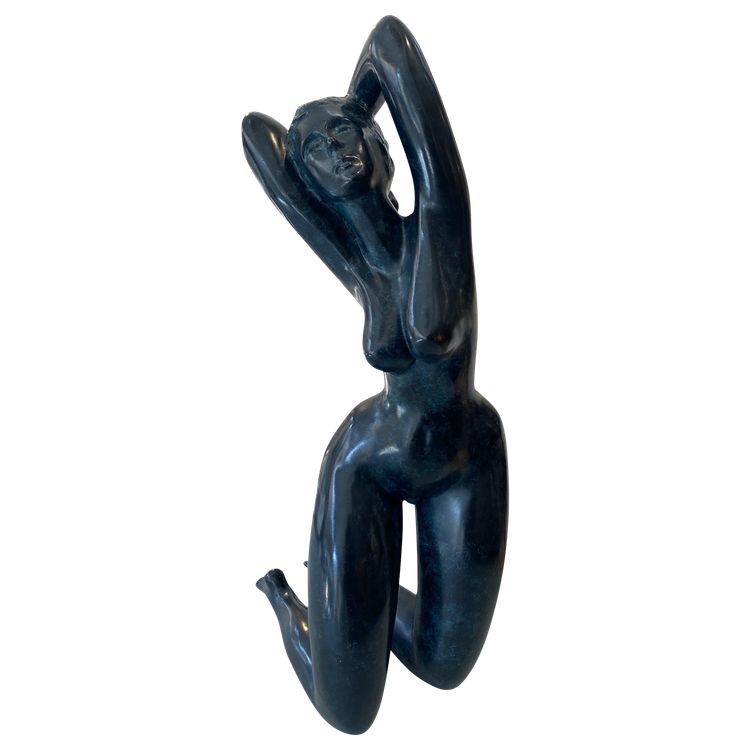 Jean LANIAU (1931) Female nude Bronze with blue patina Proof 2/8