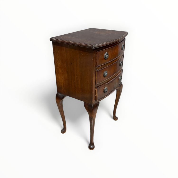 Antique Pair of Mahogany Feather Bedside Tables