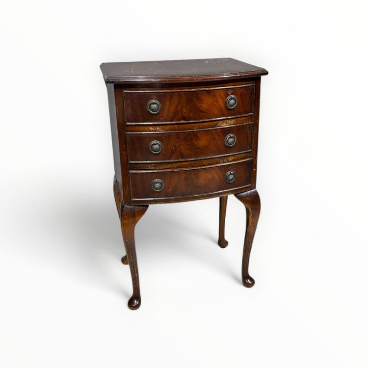 Antique Pair of Mahogany Feather Bedside Tables