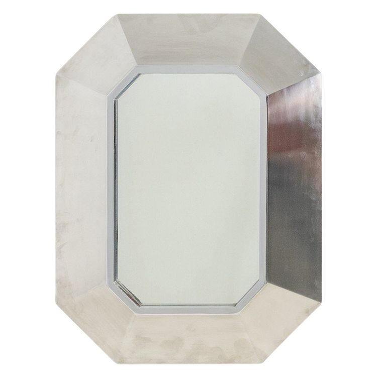 Maison Jansen. Brushed aluminum and metal mirror. Circa 1970. LS6173635Y