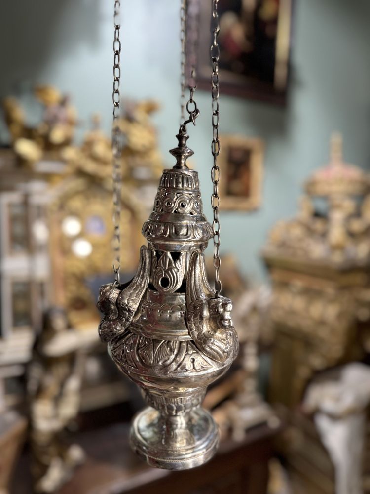 Silver Bronze Incense Burner - 19th century