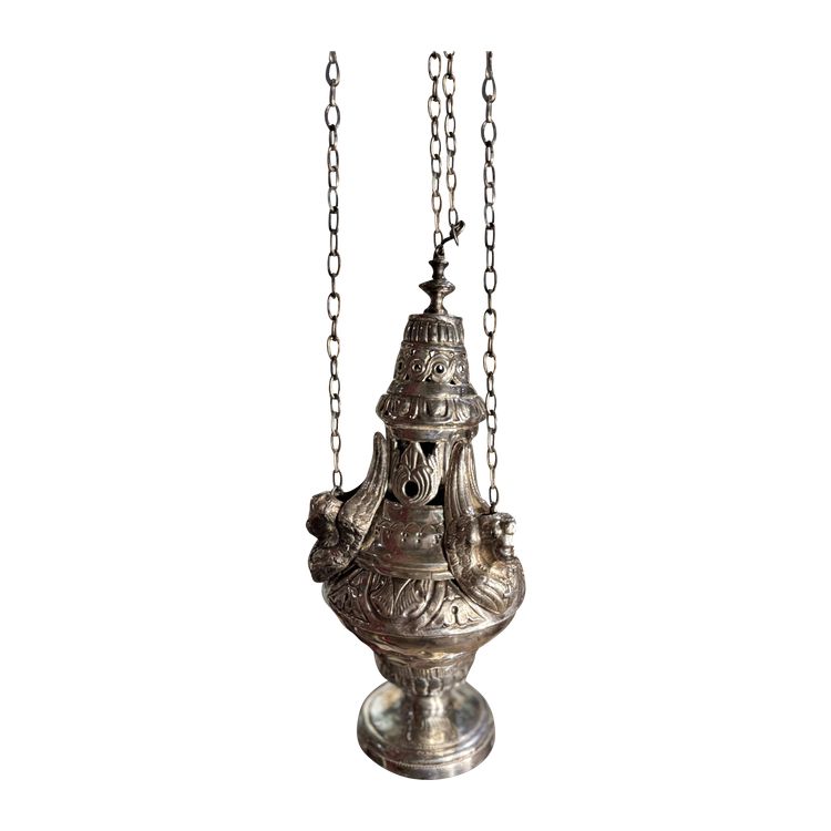 Silver Bronze Incense Burner - 19th century