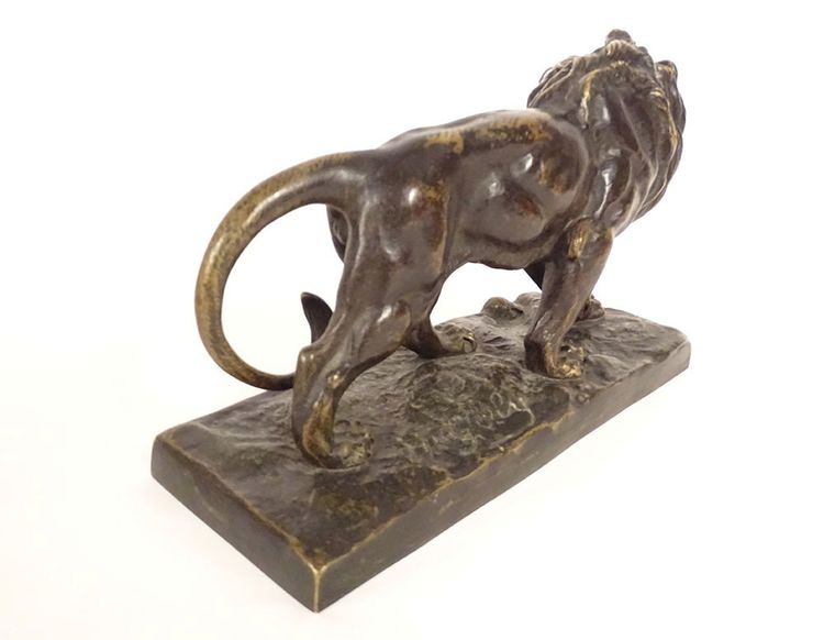 Sculpture Bronze Hippolyte Marius Galy Lion Rugissant Animalier XIXè Siècle