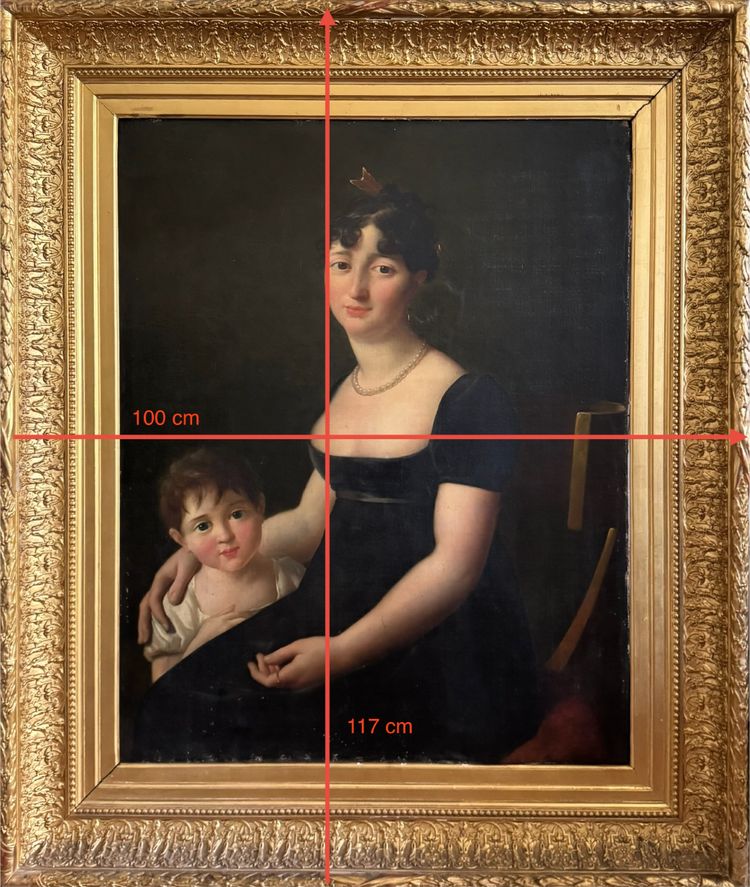 Large portrait of a woman and her child Empire period