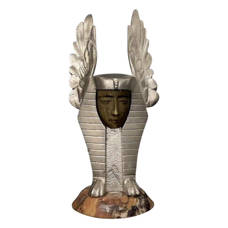 Winged sphinx automobile mascot in bronze 1930 by Sertorio