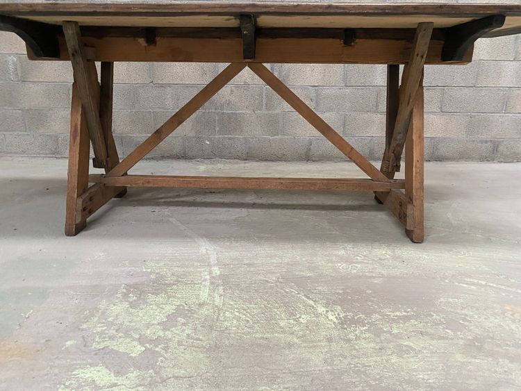 Solid spruce architect's table XX century