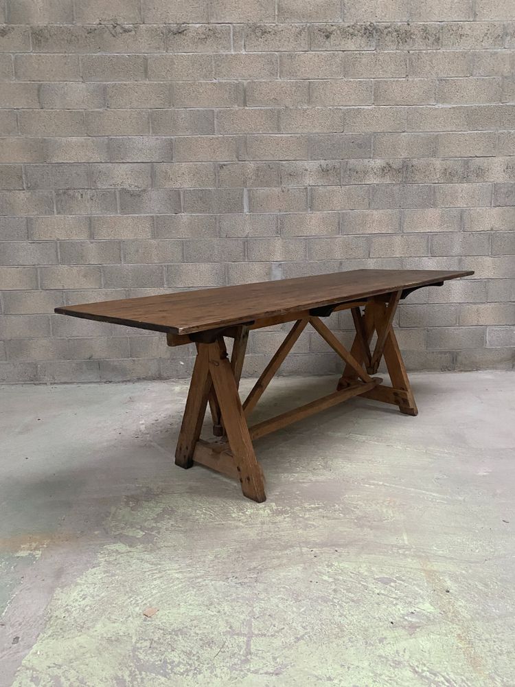 Solid spruce architect's table XX century