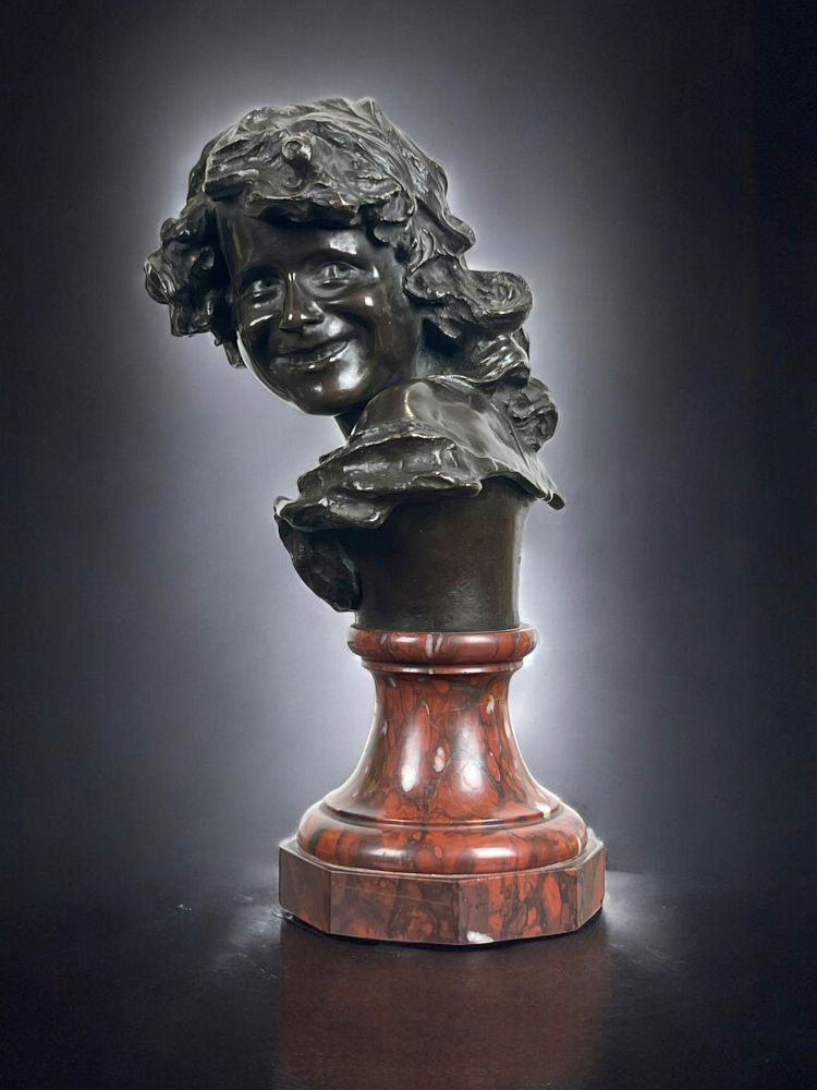 PATINATED BRONZE SIGNED "A.INJALBERT 1845-1933" AND STAMPED BY THE FOUNDRY SIOT PARIS