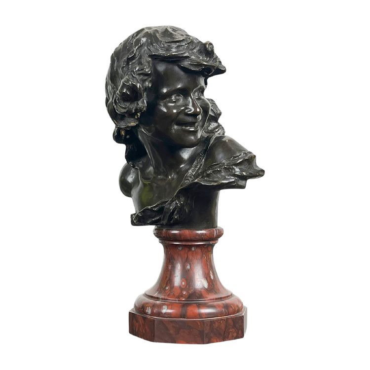 PATINATED BRONZE SIGNED "A.INJALBERT 1845-1933" AND STAMPED BY THE FOUNDRY SIOT PARIS