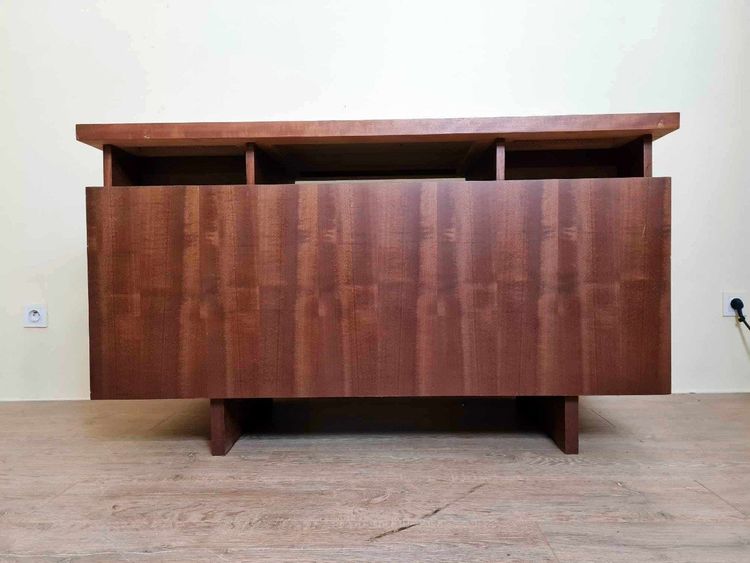 Scandinavian Teak Center Desk With Beautiful Original Patina Circa 1960