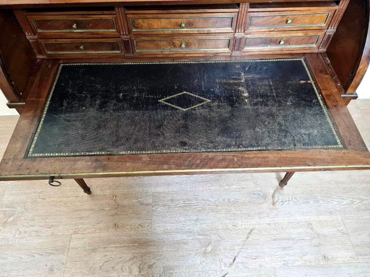 Louis XVI Period Solid Cuban Mahogany Cylinder Desk Circa 1760