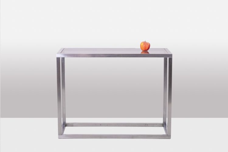 House Jansen. Brushed aluminum console. 1970s. LS6176108P