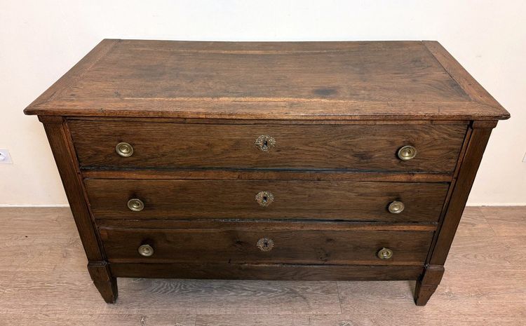 Blond Solid Oak Directoire Period Chest of Drawers