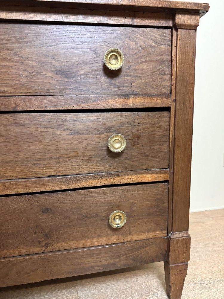 Blond Solid Oak Directoire Period Chest of Drawers